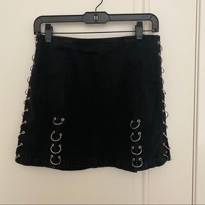 Topshop skirt with metal rings